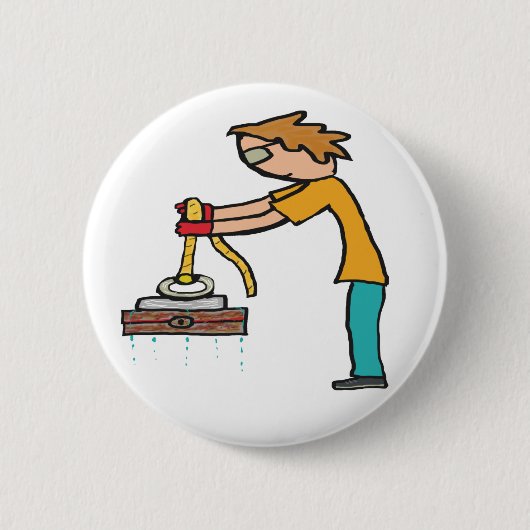 マグネット魚釣り 缶バッジ (正面)