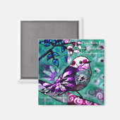 マグネット鳥抽象芸術アート感動的ことわざ マグネット (正面/裏面)