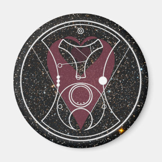 マグネット：「こんにちは、スウィーティ！」 ハートと星 マグネット