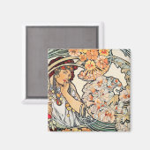 マグネット:アールヌーボー – 花の言語 マグネット (正面/裏面)