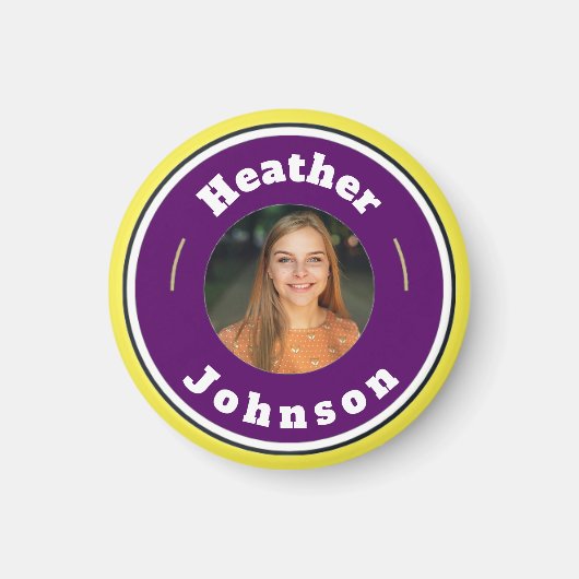 マグネット – カスタムパーソナライズされた（名前と写真を追加） (正面)