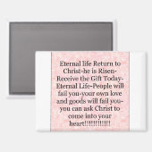 マグネット「ギフト今日の永遠の命」 マグネット (正面/裏面)