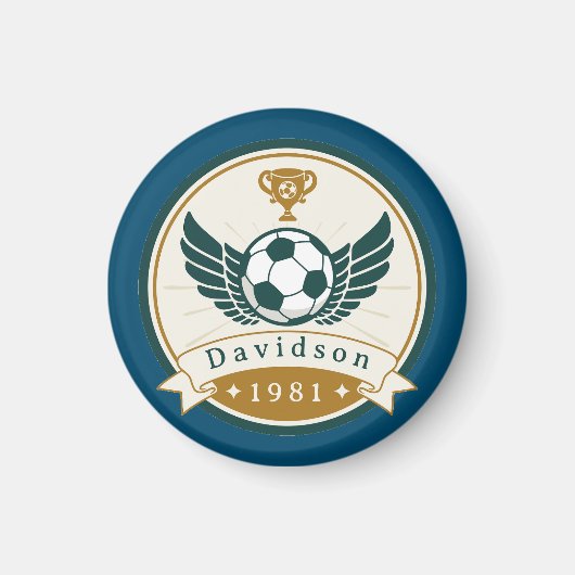 マグネット – サッカーパーソナライズされた- – 名前の追加 (正面)