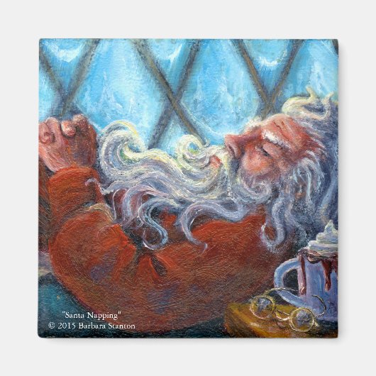マグネット「サンタ昼寝」 マグネット (正面)