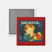 マグネット~デカトゥールアイダホーヴィンテージフルーツラベル マグネット (正面/裏面)