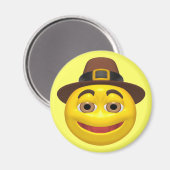 マグネット – ハッピーサンクスギビング巡礼者 (正面/裏面)