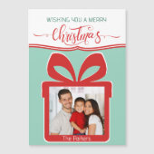 マグネット!フォトメリークリスマスフラットグリーティングカード (正面)