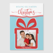 マグネット!フォトメリークリスマスフラットグリーティングカード (正面)