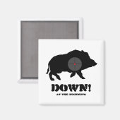 マグネット – ブラックホッグを下に!,バックナットで (正面/裏面)