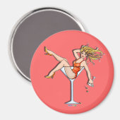 マグネット – マルティーニガラスの少女、オリビア (正面/裏面)