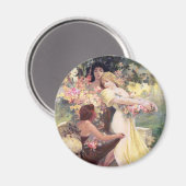 マグネット：ミュシャ-春の精神 マグネット (正面/裏面)