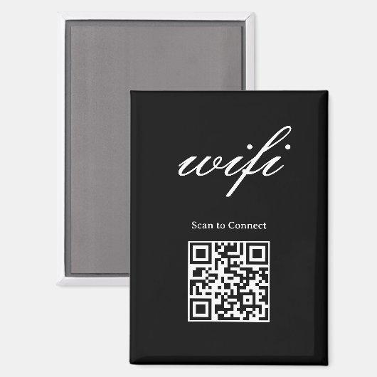 マグネット | モダンWi-Fi QRコード (正面/裏面)