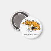 マグネット(ラウンド子猫ロゴ) マグネット (正面/裏面)