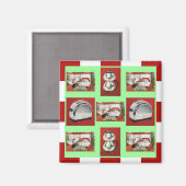 マグネット～レトロキッチンミッドセンチュリークローム市松模様に マグネット (正面/裏面)