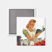 マグネット～レトロキッチンミッドセンチュリーホームキャニング マグネット (正面/裏面)