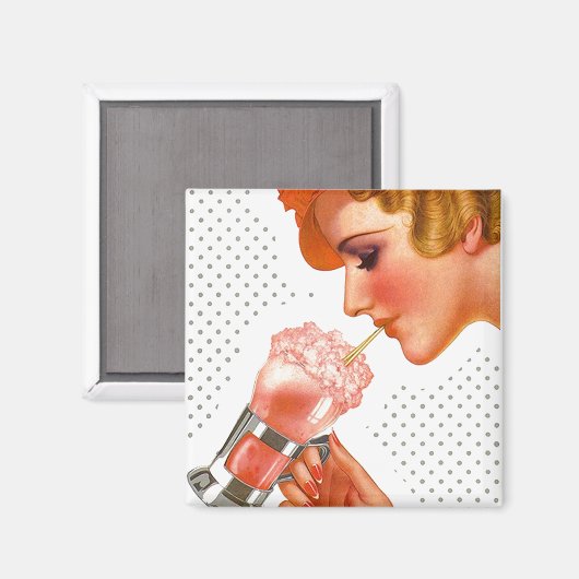 マグネット~レトロギャルを楽しむソーダ噴水ドリンク マグネット (正面/裏面)