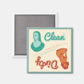 マグネット～ヴィンテージレトロクリーン/ダーティ食洗機 マグネット (正面/裏面)