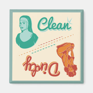 マグネット～ヴィンテージレトロクリーン/ダーティ食洗機 マグネット