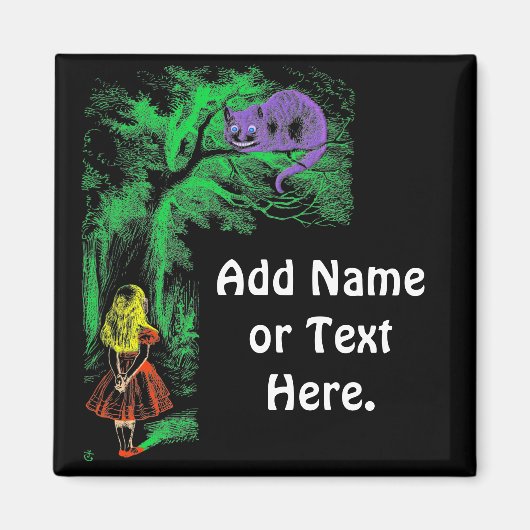 マグネット： 「不思議の国のアリス」の「チェシャーキャット」 マグネット (正面)