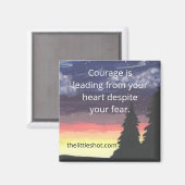 マグネット – 勇気引用文スクエア (正面/裏面)