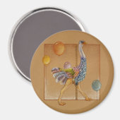 マグネット – 回転木馬ダチョウ (正面/裏面)