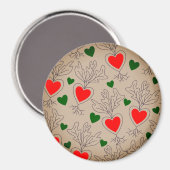 マグネット：幸せな庭師または愛で成長。 マグネット (正面/裏面)