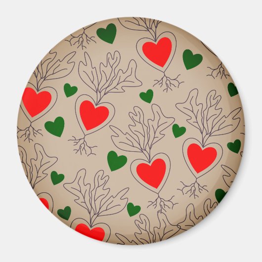 マグネット：幸せな庭師または愛で成長。 マグネット (正面)