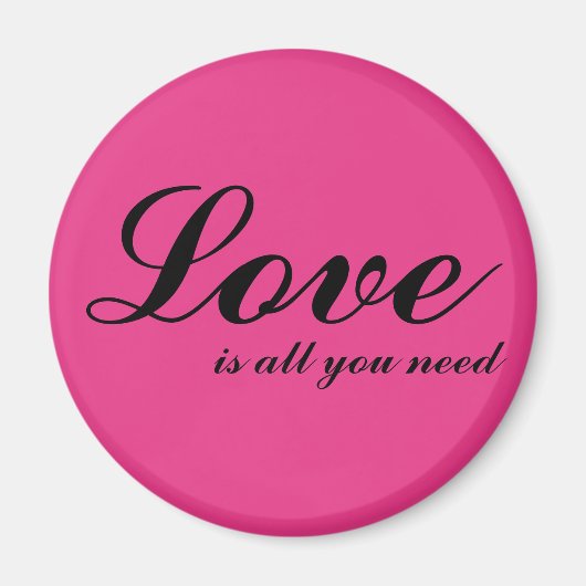 マグネット - 愛があればそれでいい ほっこりピンク (正面)