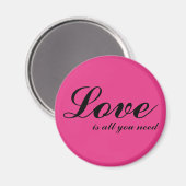 マグネット – 愛が必要な唯一の赤面ピンク (正面/裏面)