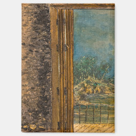 マグネット - 海の景色の木製アクリル画