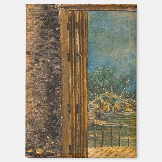 マグネット - 海の景色の木製アクリル画 (正面)