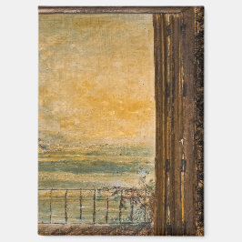 マグネット - 海の景色 アクリル画 on 木