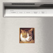 マグネット:「猫が垣根から覗き込む」 マグネット (インサイチュ (食洗機))