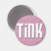 マグネット – 白のピンクのハート (正面/裏面)