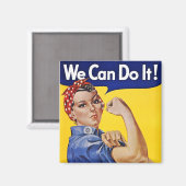 マグネット：私たちはそれを行うことができる – Vintageポスターイメージ マグネット (正面/裏面)