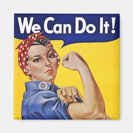 マグネット：私たちはそれを行うことができる – Vintageポスターイメージ マグネット (正面)