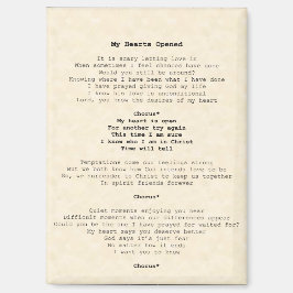 マグネット；私のハートが開いた マグネット