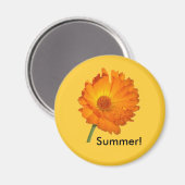 マグネット - 茎付きカレンデュラ (正面/裏面)