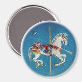 マグネット – 赤、白、青の回転木馬 (正面/裏面)