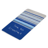 マグネット – 青いのクロチェットパタストライプーン (左側)