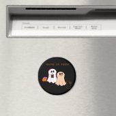 マグネット |黒猫が登場するかわいいベビー幽霊 (インサイチュ (食洗機))