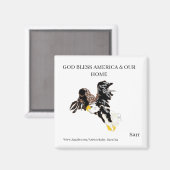 マグネット: AMERICAN BALD AGLE マグネット (正面/裏面)