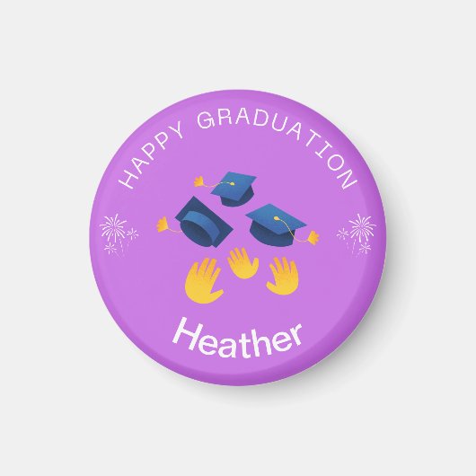 マグネット – Happy Graduation Personalize – 名前を追加 (正面)