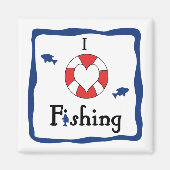 マグネット – I Love魚釣り (正面)