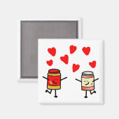 マグネット「PB&J Love」 マグネット (正面/裏面)