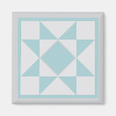 マグネット – Sawtooth Star Quilt Block (lt. blue/gray) (正面)