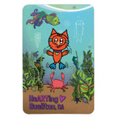 マグネット – Scuba Cat - Buellton.Art (縦)