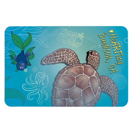 マグネット – Turtle Swim - Buellton.Art (横)