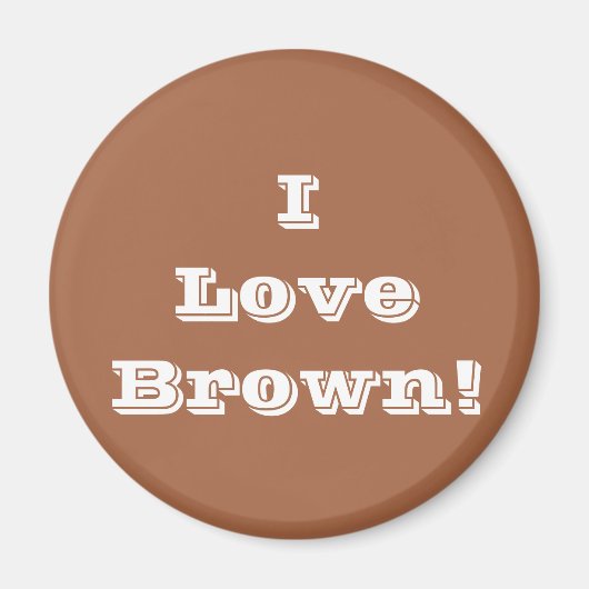 マグネットI Love Brown マグネット (正面)