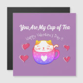 マグネティックカード 茶わんの中の猫 (正面/裏面)